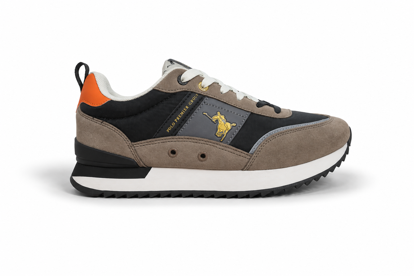 Zapatillas Caballero Polo Premier Group "Brown/Black"