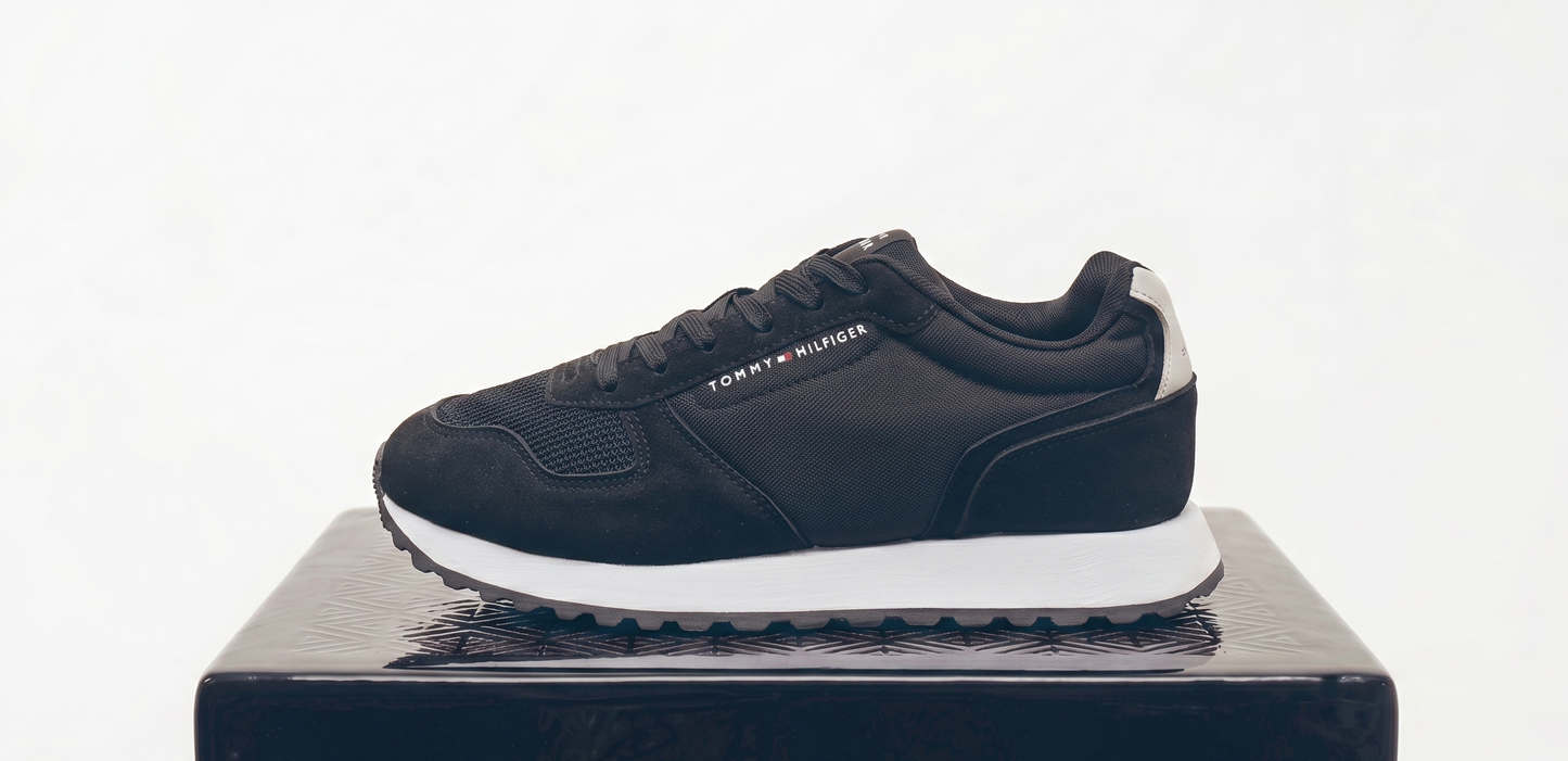 Zapatilla Caballero Tommy Hilfiger Gamuza Negro/Blanco