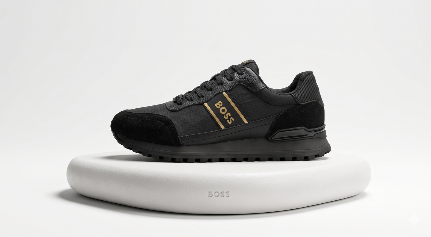 Zapatillas Caballero Hugo Boss Parkour "Negro/Dorado"