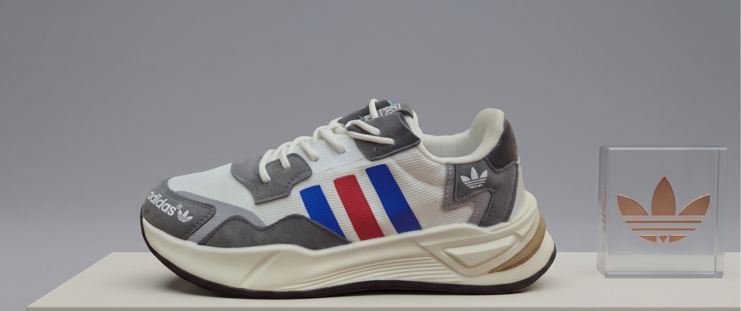Zapatilla Hombre Adidas Chinax Edición Blanca - Gris
