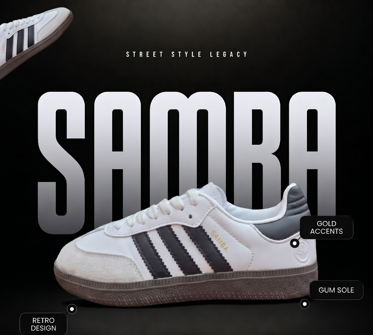 Zapatilla Hombre Adidas Samba OG - White